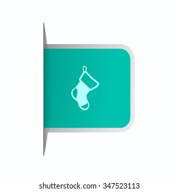 vector illustration of modern icon Christmas sock