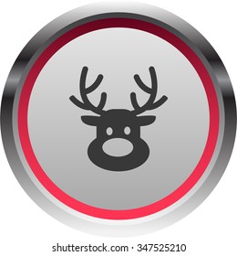 vector illustration of modern icon Christmas deer