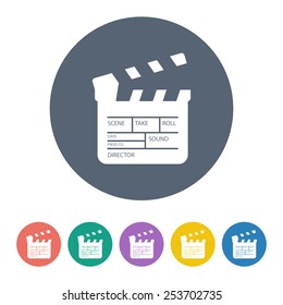 vector illustration of modern  icon clapper board
