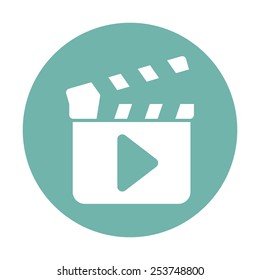 vector illustration of modern  icon clapper board