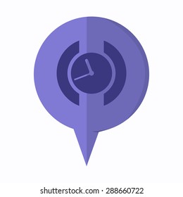 vector illustration of modern icon clock