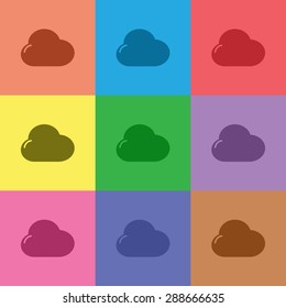 vector illustration of modern icon cloud
