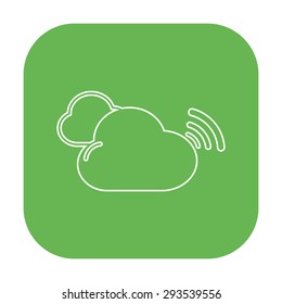 vector illustration of modern icon cloud