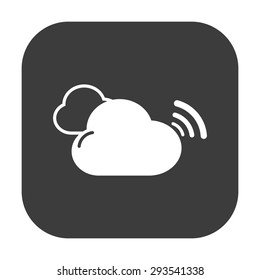 vector illustration of modern icon cloud