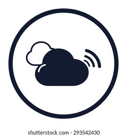 vector illustration of modern icon cloud