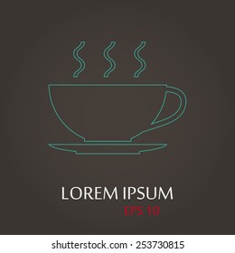 vector illustration of modern icon coffee