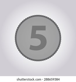 vector illustration of modern icon coin
