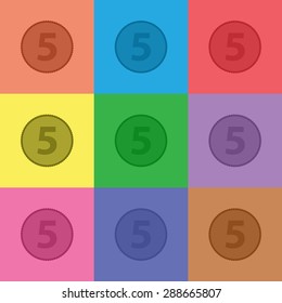 vector illustration of modern icon coin