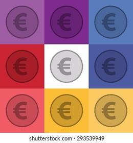 vector illustration of modern icon coin