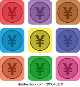 vector illustration of modern icon coin