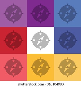 vector illustration of modern icon compass
