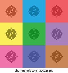 vector illustration of modern icon compass