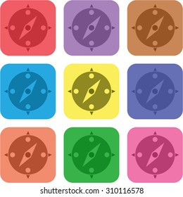 vector illustration of modern icon compass