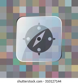 vector illustration of modern icon compass