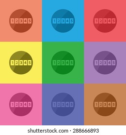 vector illustration of modern icon count