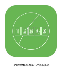 vector illustration of modern icon counter