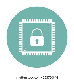 vector illustration of modern  icon cpu