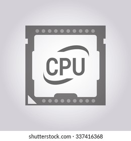 vector illustration of modern icon CPU