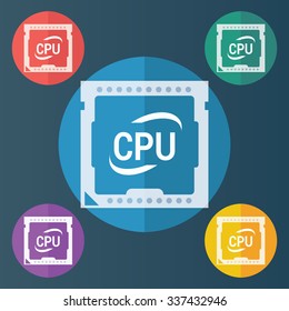 vector illustration of modern icon CPU