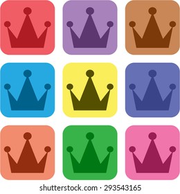 vector illustration of modern icon crown