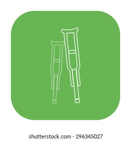 vector illustration of modern icon crutches