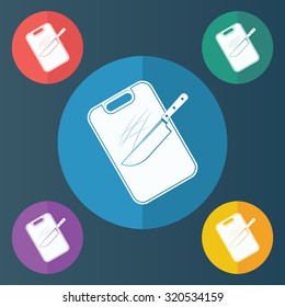 vector illustration of modern icon cutting board