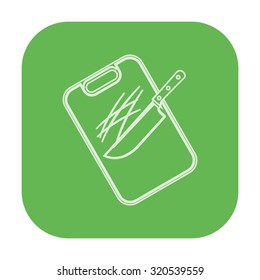 vector illustration of modern icon cutting board