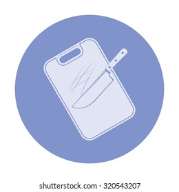 vector illustration of modern icon cutting board