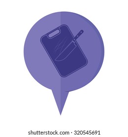 vector illustration of modern icon cutting board