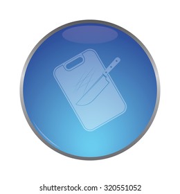 vector illustration of modern icon cutting board
