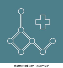vector illustration of modern  icon deoxyribonucleic acid