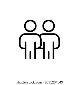 Vector illustration of modern icon depicting a gay union.
