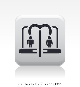 Vector illustration of modern icon depicting a people web connection