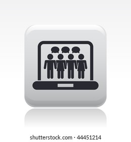 Vector illustration of modern icon depicting a social network concept