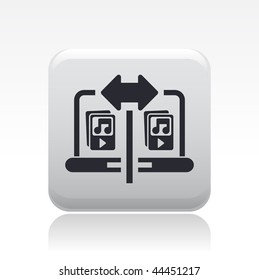 Vector illustration of modern icon depicting a purchased or shared music file