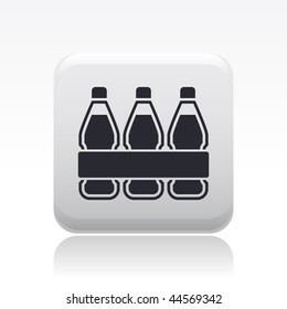 Vector illustration of modern icon depicting a pack bottles