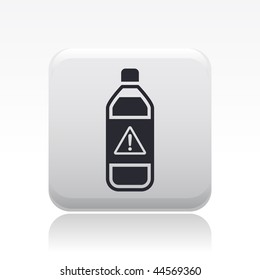 Vector illustration of modern icon depicting a bottle containing liquid dangerous