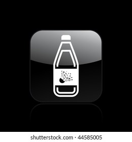 Vector illustration of modern icon depicting a bottle containing liquid dangerous, with symbol explosive