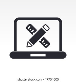 Vector illustration of modern icon depicting a interior design or architecture of an apartment