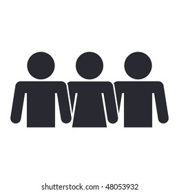 Vector illustration of modern icon depicting a global people union
