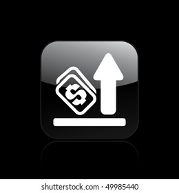 Vector illustration of modern icon depicting a money increase concept