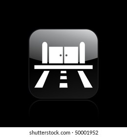 Vector illustration of modern icon depicting a gate on the street