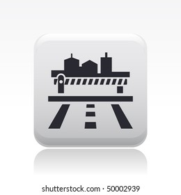 Vector illustration of modern icon depicting a road to a city