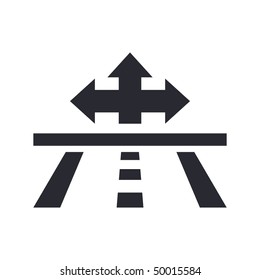 Vector illustration of modern icon depicting a concept of satellite navigation
