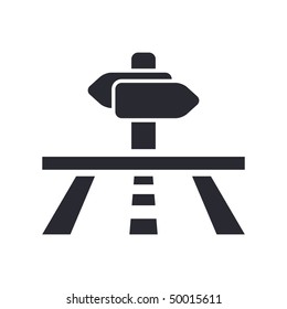 Vector illustration of modern icon depicting a concept of satellite navigation
