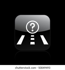 Vector illustration of modern icon depicting a concept of unknown road