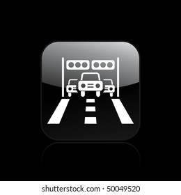 Vector illustration of modern icon depicting a race arrival icon
