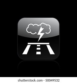 Vector illustration of modern icon depicting a bad weather on the street