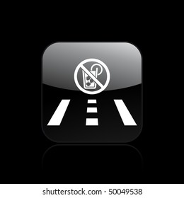 Vector illustration of modern icon depicting a concept of "not driving under the influence of alcohol"