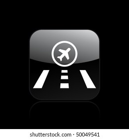 Vector illustration of modern icon depicting a airport street